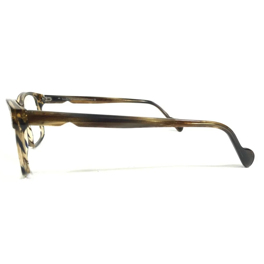 Binoche Eyeglasses Frames Bi-zem 76 C04 Brown Horn Square Full Rim 53-15-135